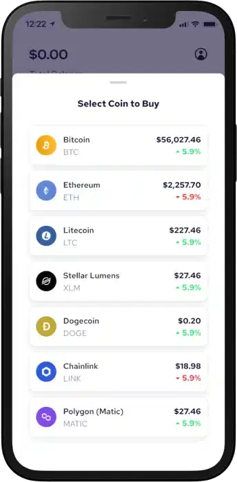 coinme mobile app asset view