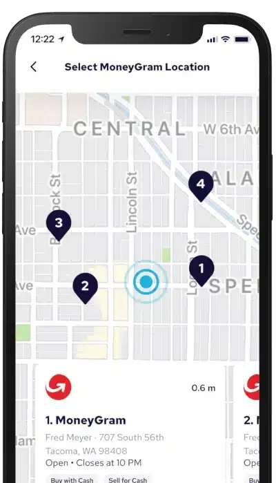 moneygram select location screen