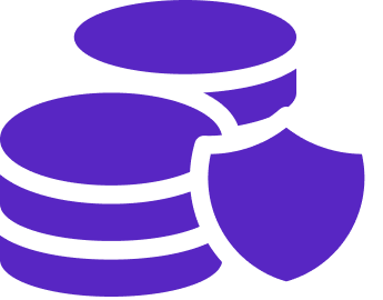Secure digital asset custody icon.